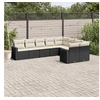 Image de Salon de Jardin avec Coussins 9 pcs, Canapés de Terrasse, Ensemble de Meubles de Patio, Mobilier d'Extérieur, Noir 3219426