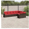 Image de Salon de Jardin avec Coussins 9 pcs, Canapés de Patio, Ensemble de Meubles, Mobilier de Terrasse Exterieur, Marron 3219434