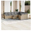 Image de Salon de jardin modulable 10 pieces beige resine tressee 62 x 62 x 69 cm