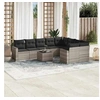 Image de Salon de Jardin avec Coussins 10 pcs, Canapés de Patio, Ensemble de Meubles, Mobilier de Terrasse Exterieur, Gris 3219442