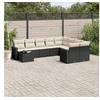 Image de Salon de Jardin avec Coussins 10 pcs, Canapés de Terrasse, Ensemble de Meubles de Patio, Mobilier d'Extérieur, Noir 3219446
