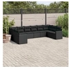Image de Salon de jardin modulable resine tressee noir 10 pieces x 65.5 x 69 10 personnes