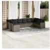 Image de Salon de jardin modulable resine tressee gris 10 pieces x 65.5 x 69 10 personnes