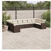 Image de Salon de jardin modulable resine tressee marron 10 pieces x 65.5 x 69 10 personnes