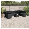 Image de Salon de Jardin avec Coussins 11 pcs, Canapés de Terrasse, Ensemble de Meubles de Patio, Mobilier d'Extérieur, Noir 3219465