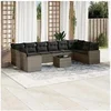 Image de Salon de jardin modulable rotin gris 11 pieces x 65.5 x 69