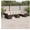 Image de Salon de jardin modulable rotin marron 11 pieces x 65.5 x 69 10 personnes