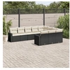 Image de Salon de jardin 10 pcs avec coussins noir résine tressée 3219476