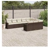 Image de Salon de Jardin avec Coussins 10 pcs, Canapés de Patio, Ensemble de Meubles, Mobilier de Terrasse Exterieur, Marron 3219483