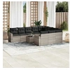 Image de Salon de Jardin avec Coussins 11 pcs, Canapés de Patio, Ensemble de Meubles, Mobilier de Terrasse Exterieur, Gris 3219492