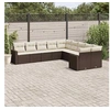 Image de Salon de Jardin avec Coussins 10 pcs, Canapés de Patio, Ensemble de Meubles, Mobilier de Terrasse Exterieur, Marron 3219503