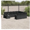 Image de Salon de Jardin avec Coussins 11 pcs, Canapés de Terrasse, Ensemble de Meubles de Patio, Mobilier d'Extérieur, Noir 3219515