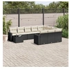 Image de Salon de jardin modulable rotin noir 11 pieces x 65.5 x 69 10 personnes