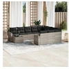 Image de Salon de Jardin avec Coussins 11 pcs, Canapés de Terrasse, Ensemble de Meubles de Patio, Mobilier d'Extérieur, Gris 3219522