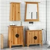 Image de Ensemble de meubles de salle de bain 3 pcs bois de pin massif, armoire de salle de bain, meuble de salle de bain, 3223457