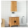 Image de Ensemble de meubles de salle de bain 2 pcs bois de pin massif, armoire de salle de bain, meuble de salle de bain, 3223459