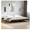 Image de Bedframe bewerkt hout metaal gerookt eikenkleurig 200x200 cm844998