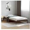 Image de Bedframe bewerkt hout en metaal bruin eikenkleurig 100x200 cm845030