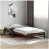Image de Bedframe bewerkt hout en metaal bruin eikenkleurig 90x200 cm845035