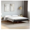Image de Bedframe bewerkt hout metaal zwart 120x190 cm845046