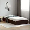 Image de Bedframe bewerkt hout en metaal zwart 90x190 cm845116