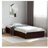 Image de Cadre de lit noir 75x190 cm bois d'ingénierie et métal lit meuble de chambre à coucher lit d'invités sommier lit 845121