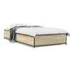 Image de Bedframe bewerkt hout en metaal sonoma eikenkleurig 75x190 cm845122
