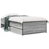 Image de Bedframe bewerkt hout en metaal grijs sonoma eiken 100x200 cm845239