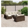 Image de Salon de jardin modulable rotin marron 11 pieces x 65.5 x 69 8 personnes