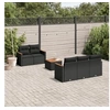 Image de Salon de jardin modulable resine tressee noir 6 pieces 62 x 55 x 69 5 personnes