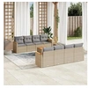 Image de Salon de Jardin avec Coussins 9 pcs, Canapés de Terrasse, Ensemble de Meubles de Patio, Mobilier d'Extérieur, Mélange 3225821