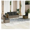 Image de Salon de jardin modulable resine tressee gris 5 pieces 62 x 55 x 69 5 personnes