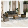 Image de Salon de jardin modulable gris resine tressee 6 pieces 62 x 55 x 69 cm 5 personnes