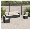 Image de Salon de jardin modulable 6 personnes resine tressee noir 62 x 55 x 69 6 pieces