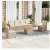 Image de Salon de jardin modulable resine tressee 7 pieces beige 62 x 55 x 69 cm 6 personnes
