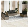 Image de Salon de Jardin avec Coussins 7 pcs, Canapés de Terrasse, Ensemble de Meubles de Patio, Mobilier d'Extérieur, Gris 3225878