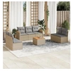 Image de Salon de jardin modulable beige 8 pieces rotin 62 x 55 x 69 cm 7 personnes