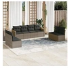 Image de Salon de jardin modulable resine tressee gris 8 pieces 62 x 55 x 69 8 personnes