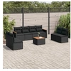 Image de Salon de jardin modulable resine tressee noir 8 personnes 62 x 55 x 69 cm 9 pieces