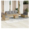 Image de Salon de jardin modulable beige 9 pieces rotin 62 x 55 x 69 cm 8 personnes