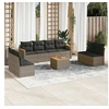 Image de Salon de jardin modulable gris 9 pieces resine tressee 62 x 55 x 69 8 personnes