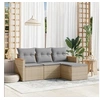 Image de Salon de Jardin avec Coussins 4 pcs, Canapés de Terrasse, Ensemble de Meubles de Patio, Mobilier d'Extérieur, Mélange 3225905