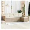 Image de Salon de jardin modulable rotin beige 5 pieces x 61.5 x 69 5 personnes