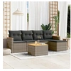 Image de Salon de jardin modulable resine tressee gris 6 pieces x 61.5 x 69 5 personnes