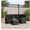 Image de Salon de jardin modulable resine tressee noir 5 pieces x 61.5 x 69 4 personnes