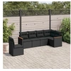 Image de Salon de Jardin avec Coussins 6 pcs, Canapés de Terrasse, Ensemble de Meubles de Patio, Mobilier d'Extérieur, Noir 3226013