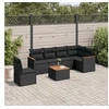 Image de Salon de jardin modulable noir resine tressee 6 personnes 62 x 62 x 69 7 pieces