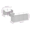Image de Salon de jardin modulable resine tressee noir 6 pieces 62 x 55 x 69 cm 5 personnes