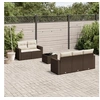 Image de Salon de jardin modulable resine tressee marron 6 pieces x 65.5 x 69