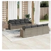 Image de Salon de jardin modulable 8 personnes 9 pieces gris 62 x 55 x 69 cm resine tressee